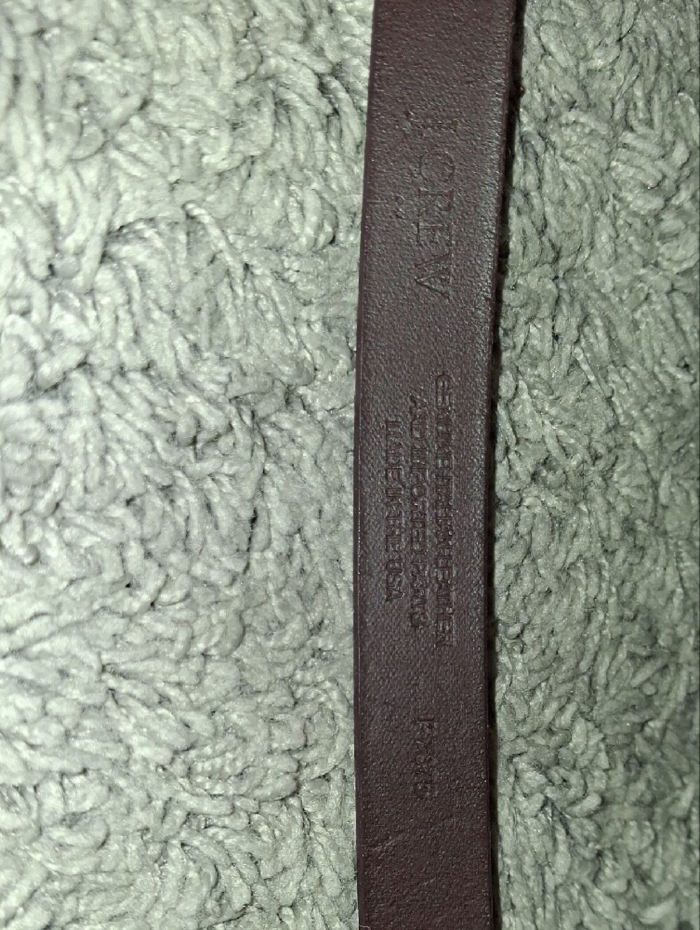 Womens J. Crew Italian Leather Belt with Gold Buckle 42" NWOT Made In USA F7075 - Picture 4 of 5
